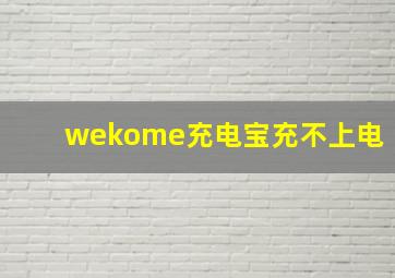 wekome充电宝充不上电