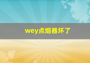 wey点烟器坏了