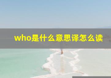 who是什么意思译怎么读