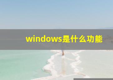 windows是什么功能