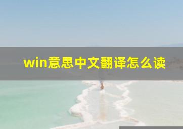 win意思中文翻译怎么读