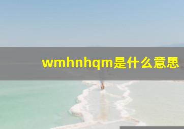 wmhnhqm是什么意思