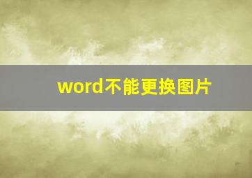 word不能更换图片