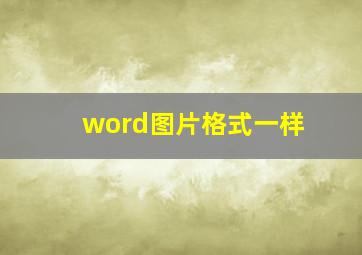 word图片格式一样