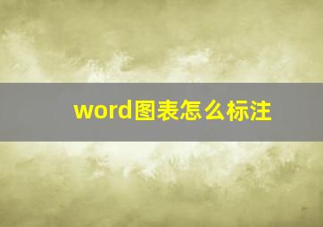 word图表怎么标注