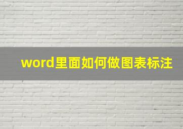 word里面如何做图表标注