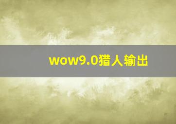 wow9.0猎人输出