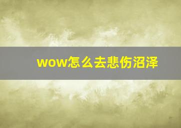 wow怎么去悲伤沼泽