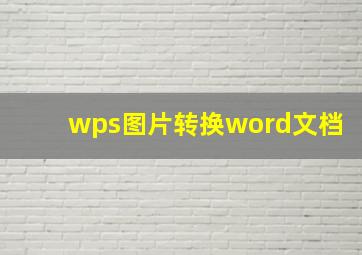 wps图片转换word文档