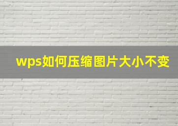 wps如何压缩图片大小不变