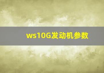 ws10G发动机参数