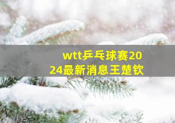 wtt乒乓球赛2024最新消息王楚钦