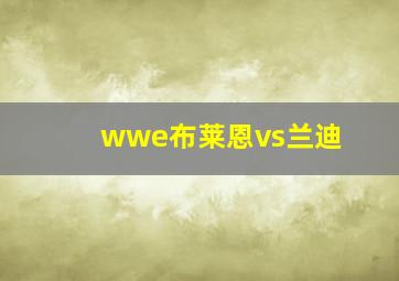 wwe布莱恩vs兰迪