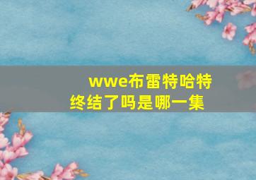 wwe布雷特哈特终结了吗是哪一集