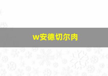 w安德切尔肉