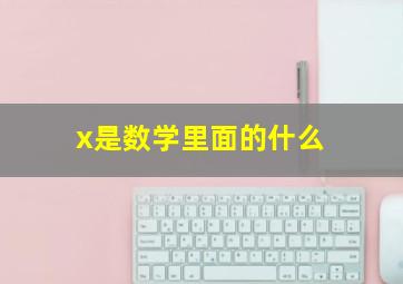 x是数学里面的什么