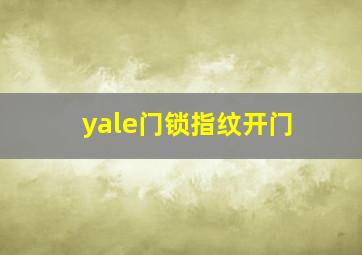 yale门锁指纹开门