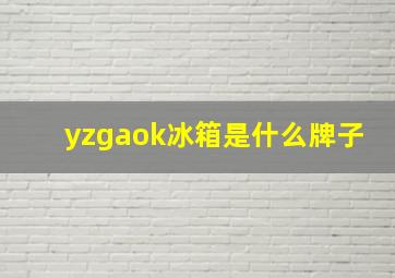 yzgaok冰箱是什么牌子