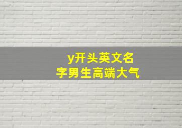 y开头英文名字男生高端大气