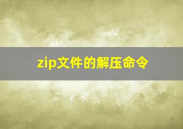 zip文件的解压命令