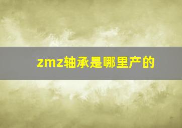 zmz轴承是哪里产的