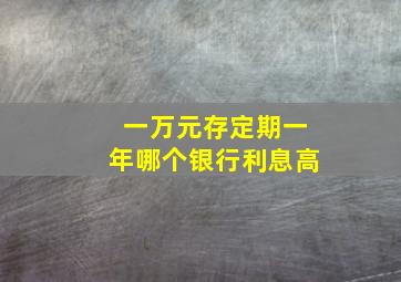 一万元存定期一年哪个银行利息高