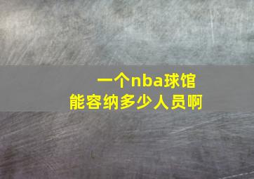 一个nba球馆能容纳多少人员啊