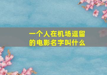 一个人在机场逗留的电影名字叫什么