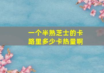 一个半熟芝士的卡路里多少卡热量啊