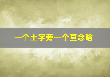 一个土字旁一个亘念啥