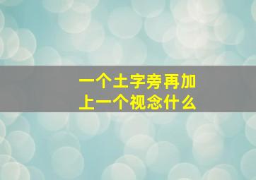 一个土字旁再加上一个视念什么