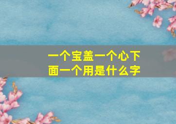 一个宝盖一个心下面一个用是什么字