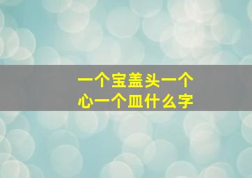 一个宝盖头一个心一个皿什么字