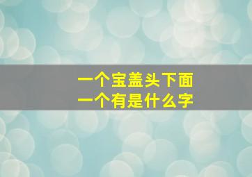 一个宝盖头下面一个有是什么字