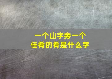 一个山字旁一个佳肴的肴是什么字