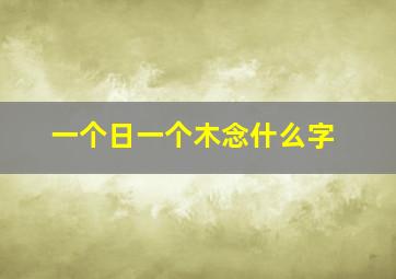 一个日一个木念什么字