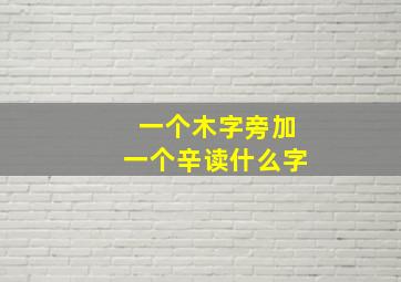 一个木字旁加一个辛读什么字