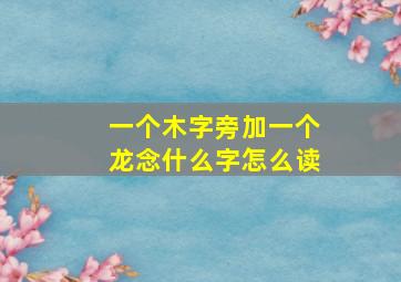 一个木字旁加一个龙念什么字怎么读