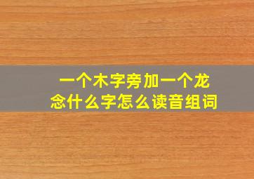 一个木字旁加一个龙念什么字怎么读音组词