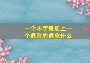 一个木字旁加上一个危险的危念什么