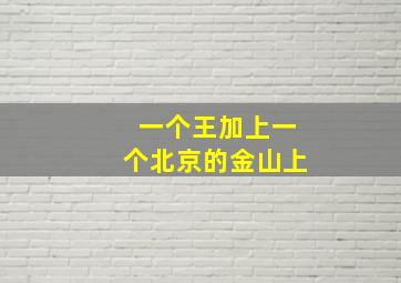 一个王加上一个北京的金山上