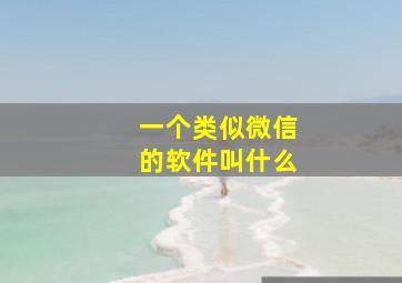 一个类似微信的软件叫什么