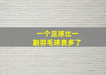 一个足球比一副羽毛球贵多了