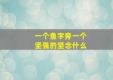 一个鱼字旁一个坚强的坚念什么