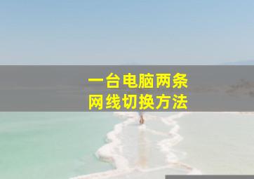 一台电脑两条网线切换方法