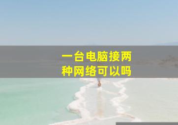 一台电脑接两种网络可以吗