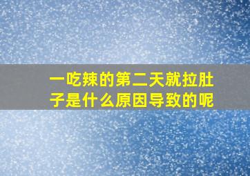 一吃辣的第二天就拉肚子是什么原因导致的呢