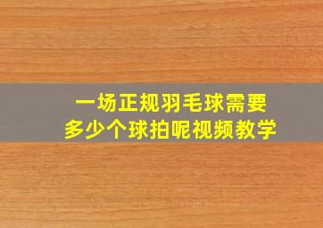 一场正规羽毛球需要多少个球拍呢视频教学