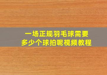 一场正规羽毛球需要多少个球拍呢视频教程