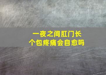 一夜之间肛门长个包疼痛会自愈吗